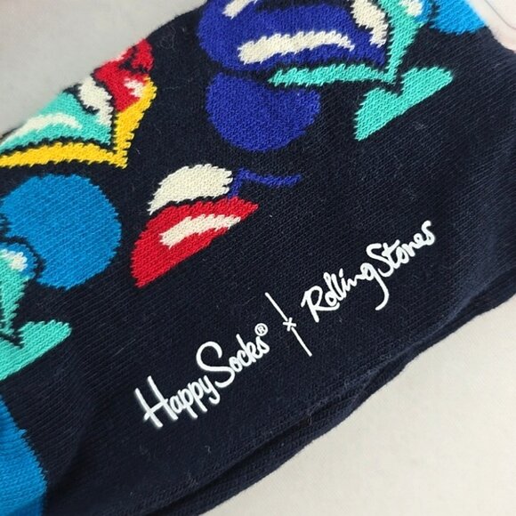 Happy Socks x Rolling Stones Women's Socks Multi Color Combed Cotton Sz 5.5-9.5 - Picture 4 of 7